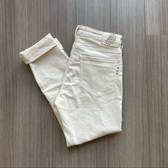 ๐ Scotch & Soda x Popeye / Brutus white slim boyfriend jeans - Picture 3 of 7